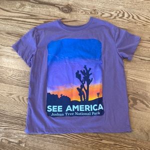 Unisex Joshua Tree National Park purple graphic short sleeve tee